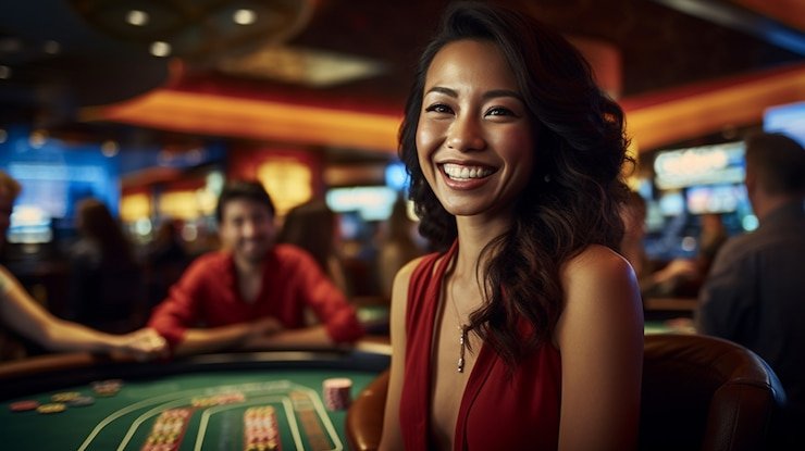 Meja Sic Bo dengan tiga dadu dan area taruhan di platform orisgaming